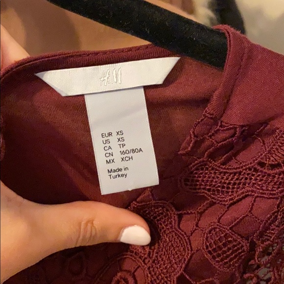 Maroon peplum blouse - Picture 5 of 5